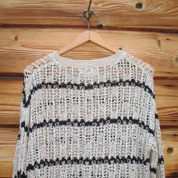 NWOT Velvet Graham & Spencer Open Knit Fringe Sweater - Picture 8 of 10